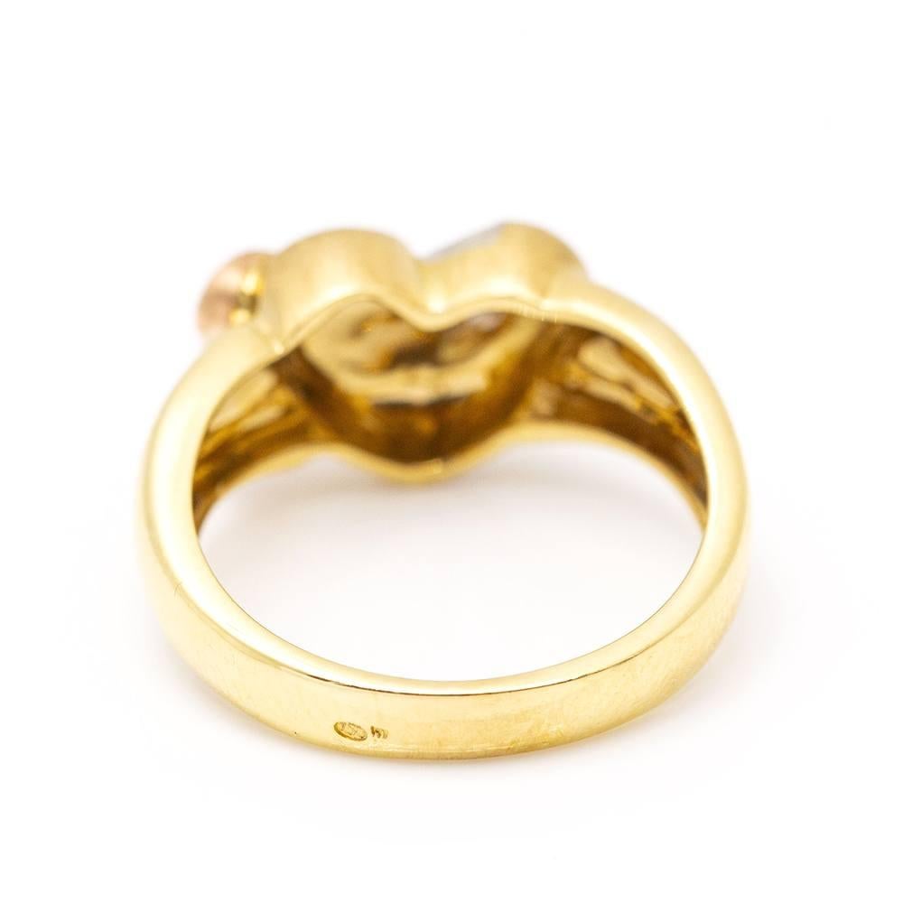 Women's Gold COR Ring with Diamonds For Sale