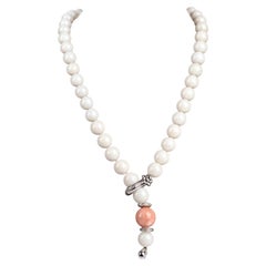 Gold, Coral and Diamonds Necklace