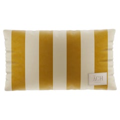 Gold Cream Rectangle Pillow, Modern Velvet Cushion