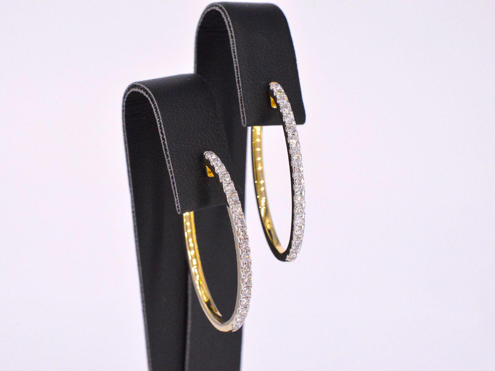 Creole-Ohrringe aus Gold mit Diamanten im Zustand „Neu“ im Angebot in AMSTELVEEN, NH