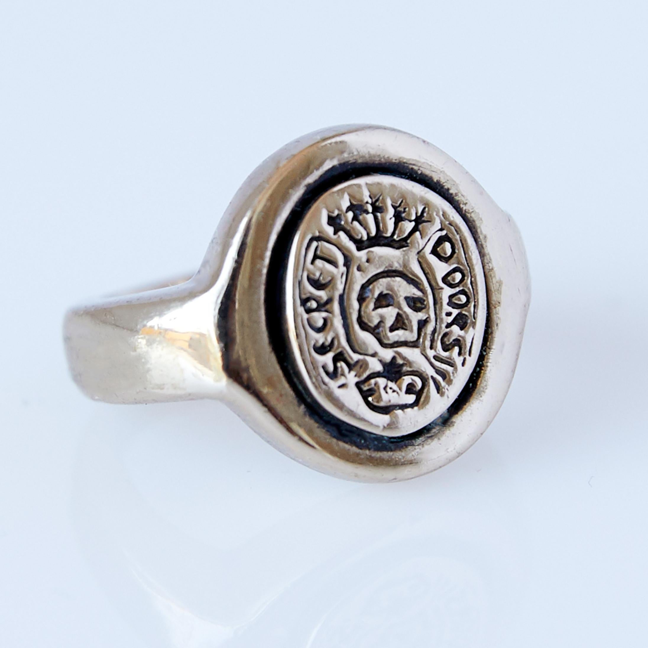 Crest Signet Ring Gold  Victorian Memento Mori Style Skull J Dauphin
J DAUPHIN signature piece 