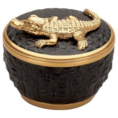 Gold Croco Candle with 24 Karat Gold Plate 