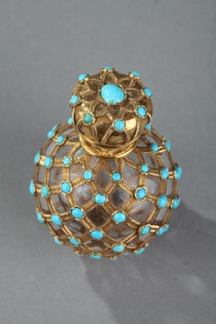 Gold, Crystal and Turquoise Perfume Flask Restauration Period