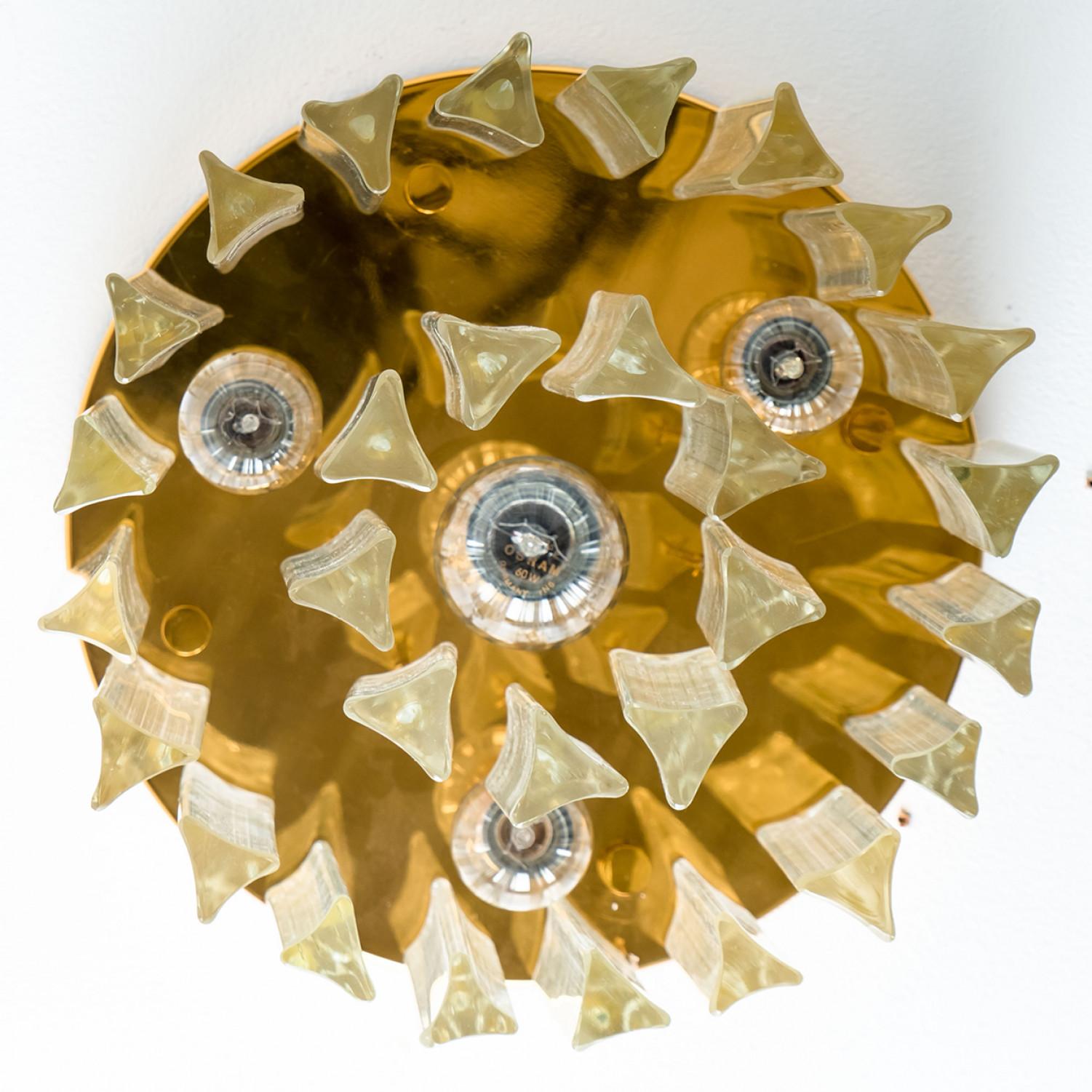 Monture encastrée en cristal doré et laiton par Ernst Palme, 1970 en vente 5