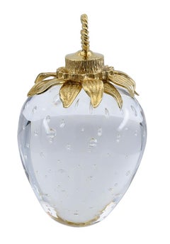 Gold and Crystal Steuben Strawberry
