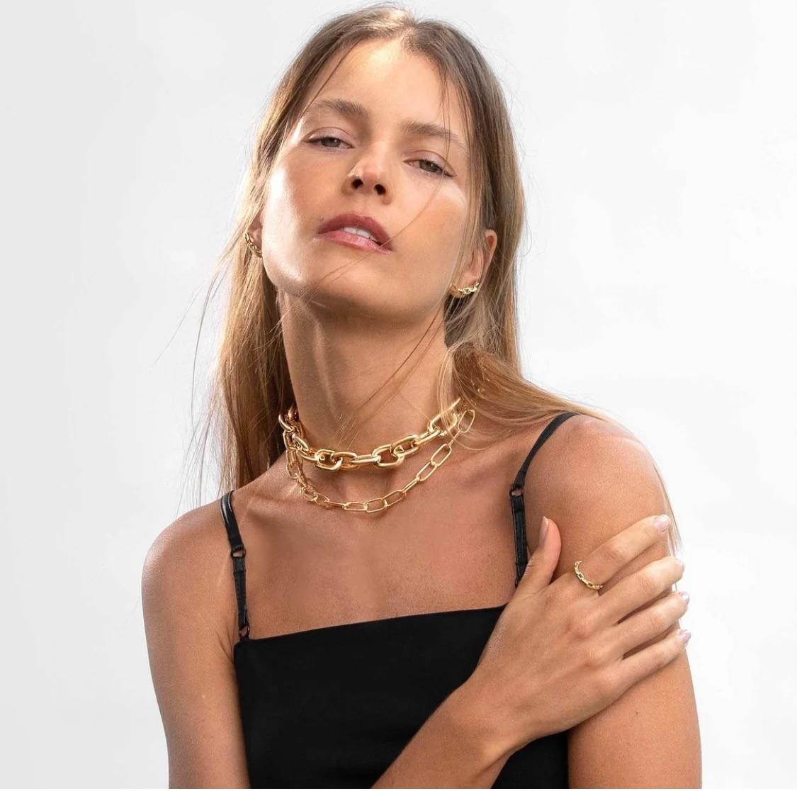 Femenino o masculino Collar cubano de oro en venta