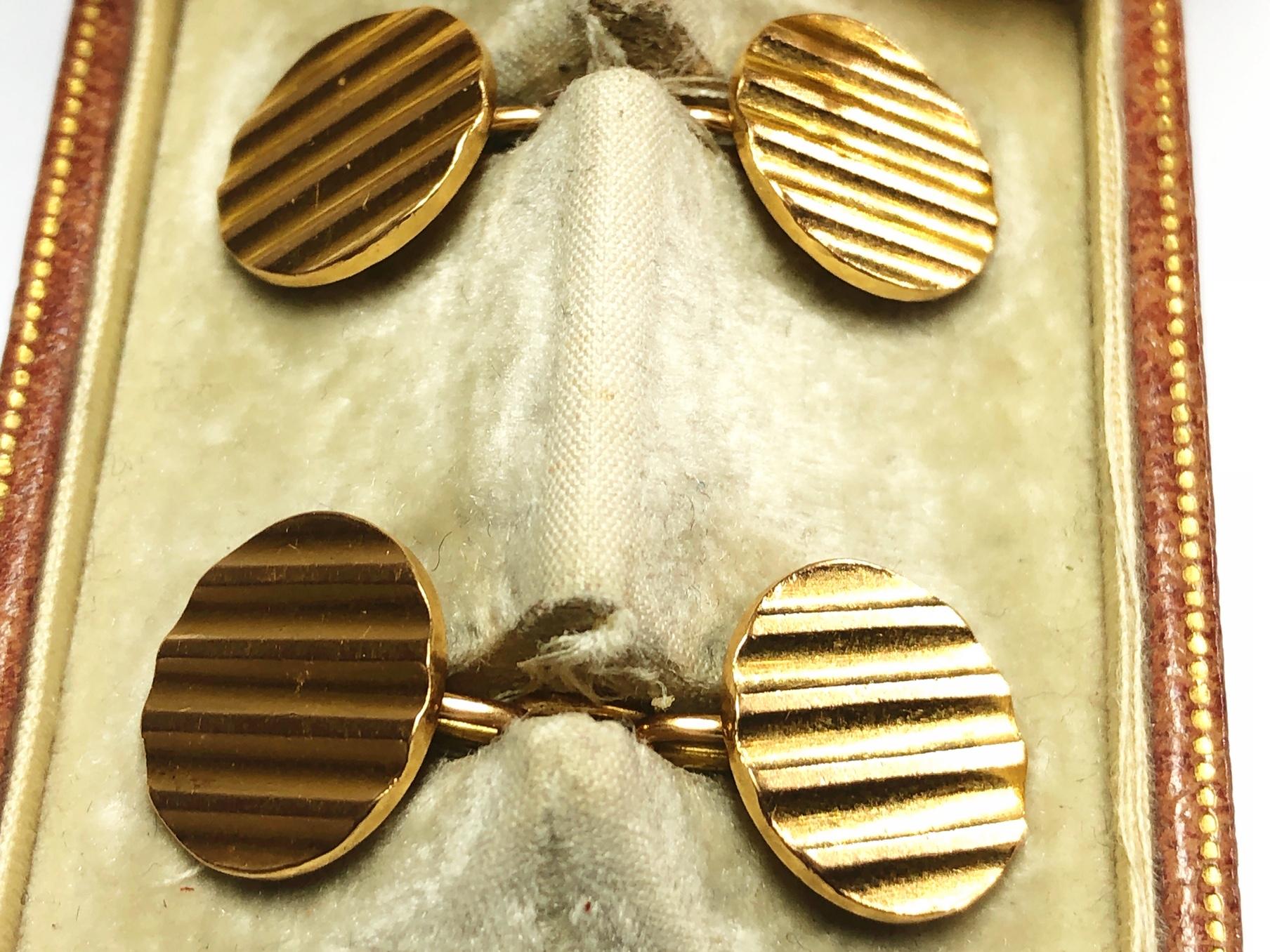 Gold Cufflinks, circa 1965 In Good Condition In London, GB