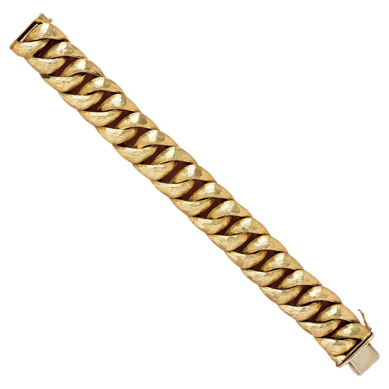 Heavy Gold Curb Chain Bracelet at 1stDibs gold curb bracelet