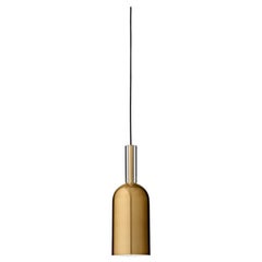 Lampada a sospensione a cilindro d'oro