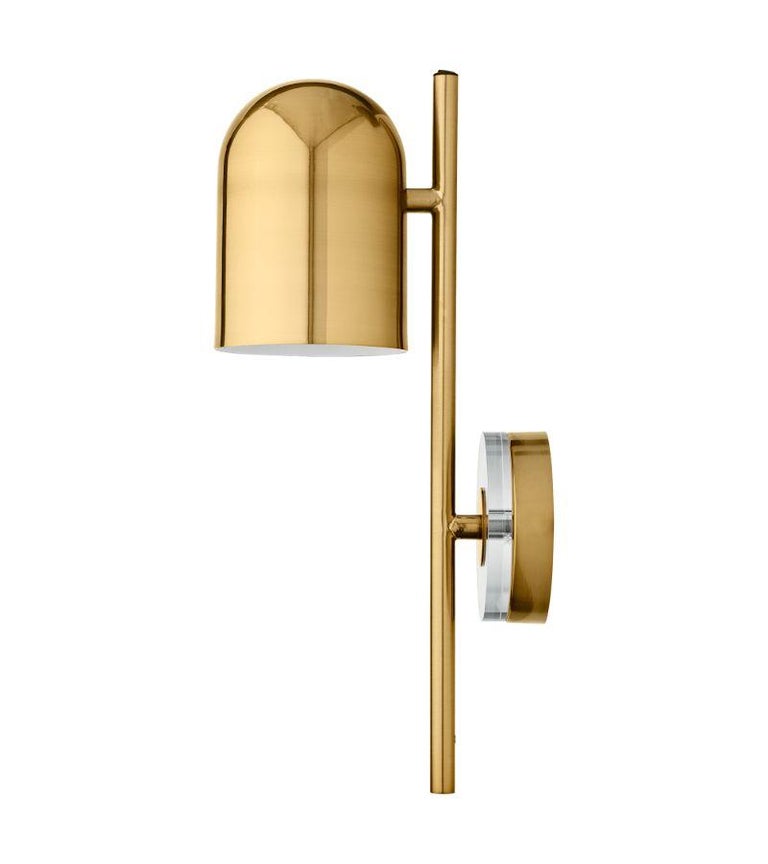 Gold Cylinder Wall Lamp For Sale at 1stDibs