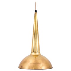 Gold Danish Ceiling Lamp, 1970s