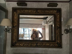 Gold Decorated Frame French Mirror from 1890s