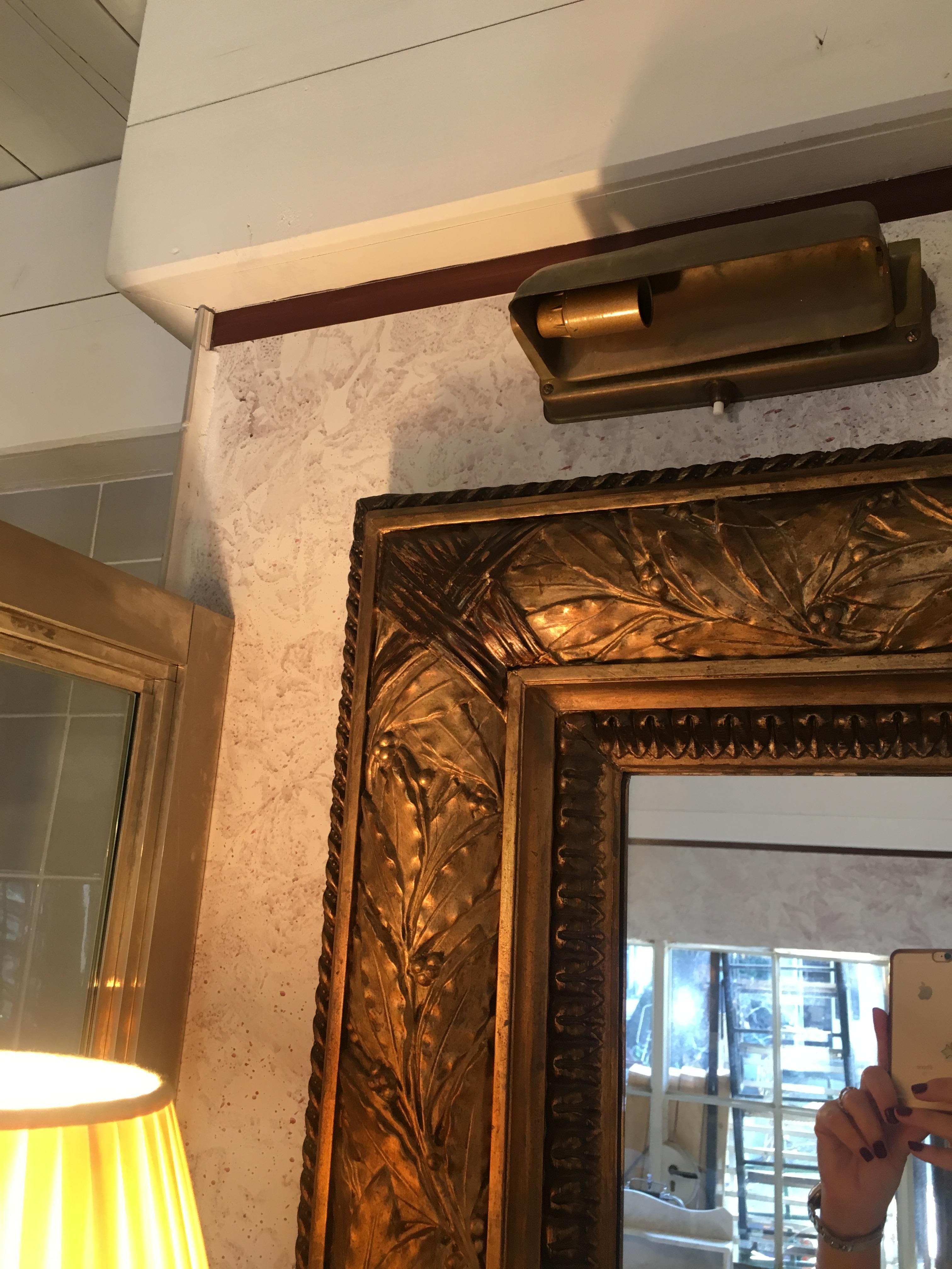 Gold Decorated Frame French Mirror from 1890s For Sale 3
