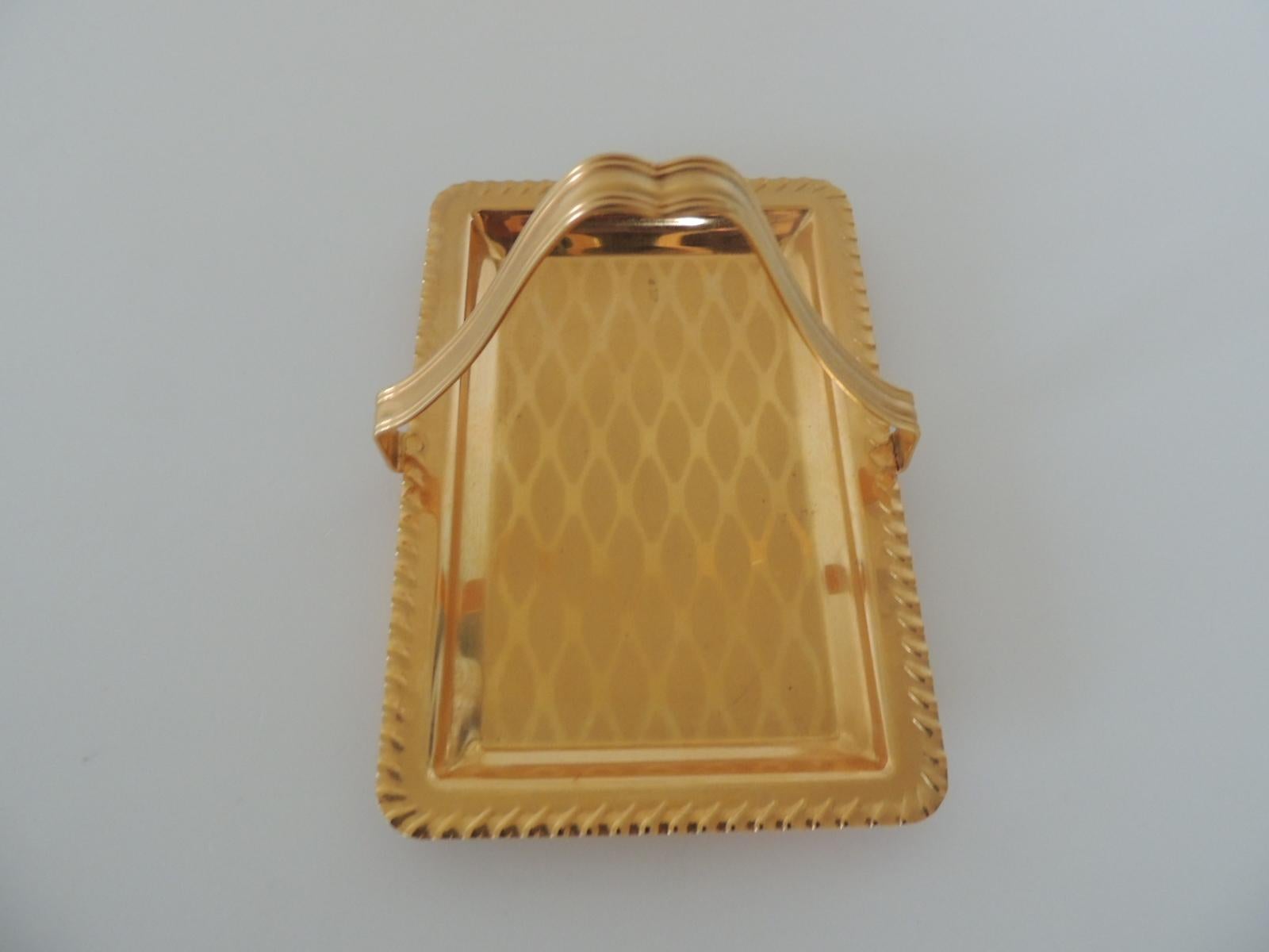 gold business card holder desk