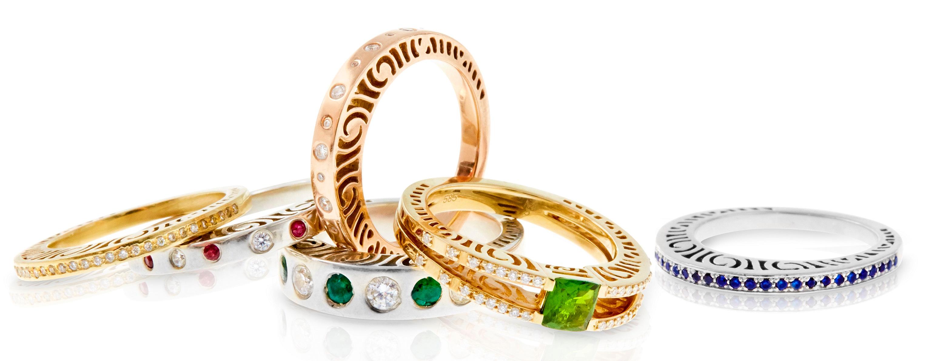 Contemporaneo Anello con gambo diviso in oro, diamanti e tormalina cromo in vendita