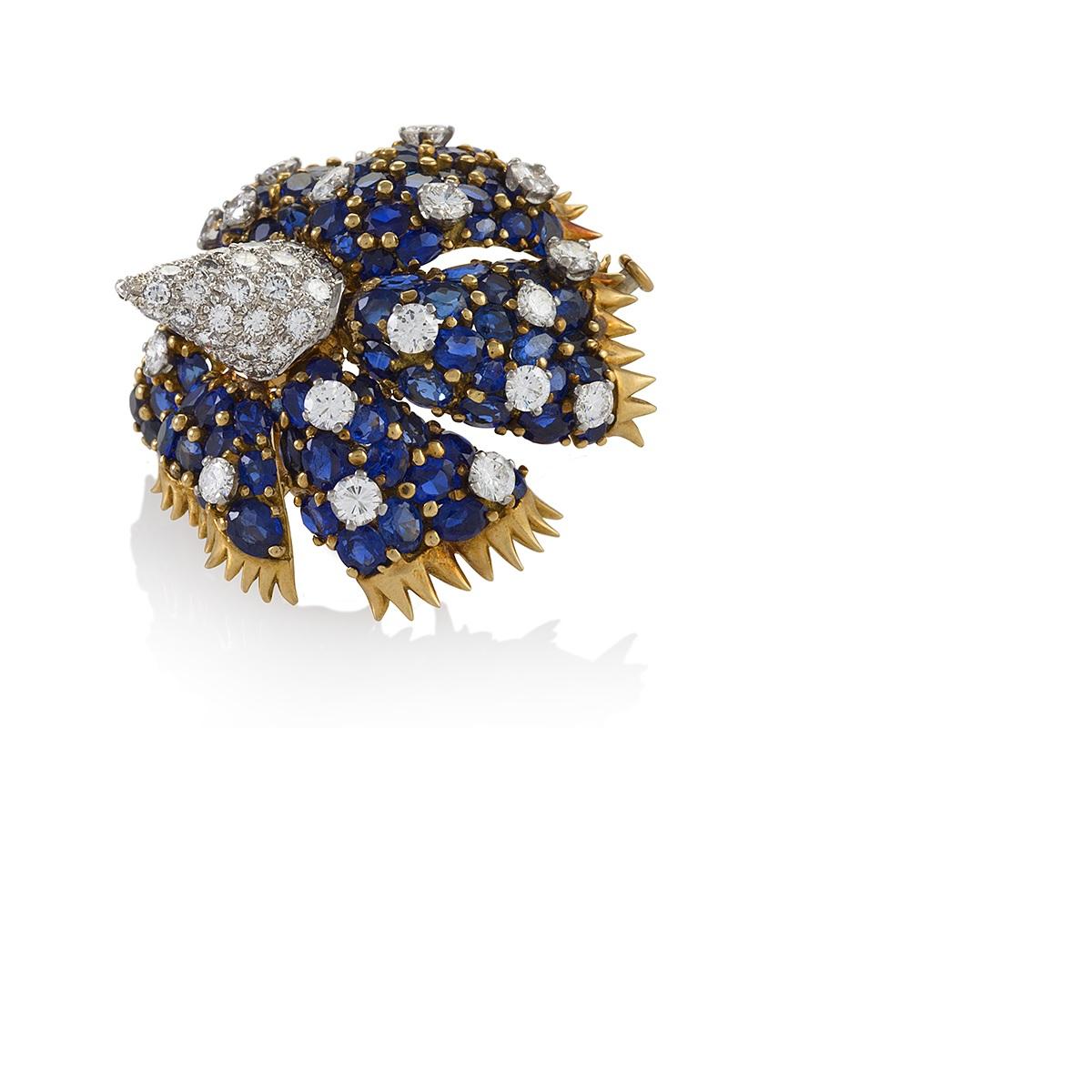  Mid-20th Century 18 karat gold and platinum 