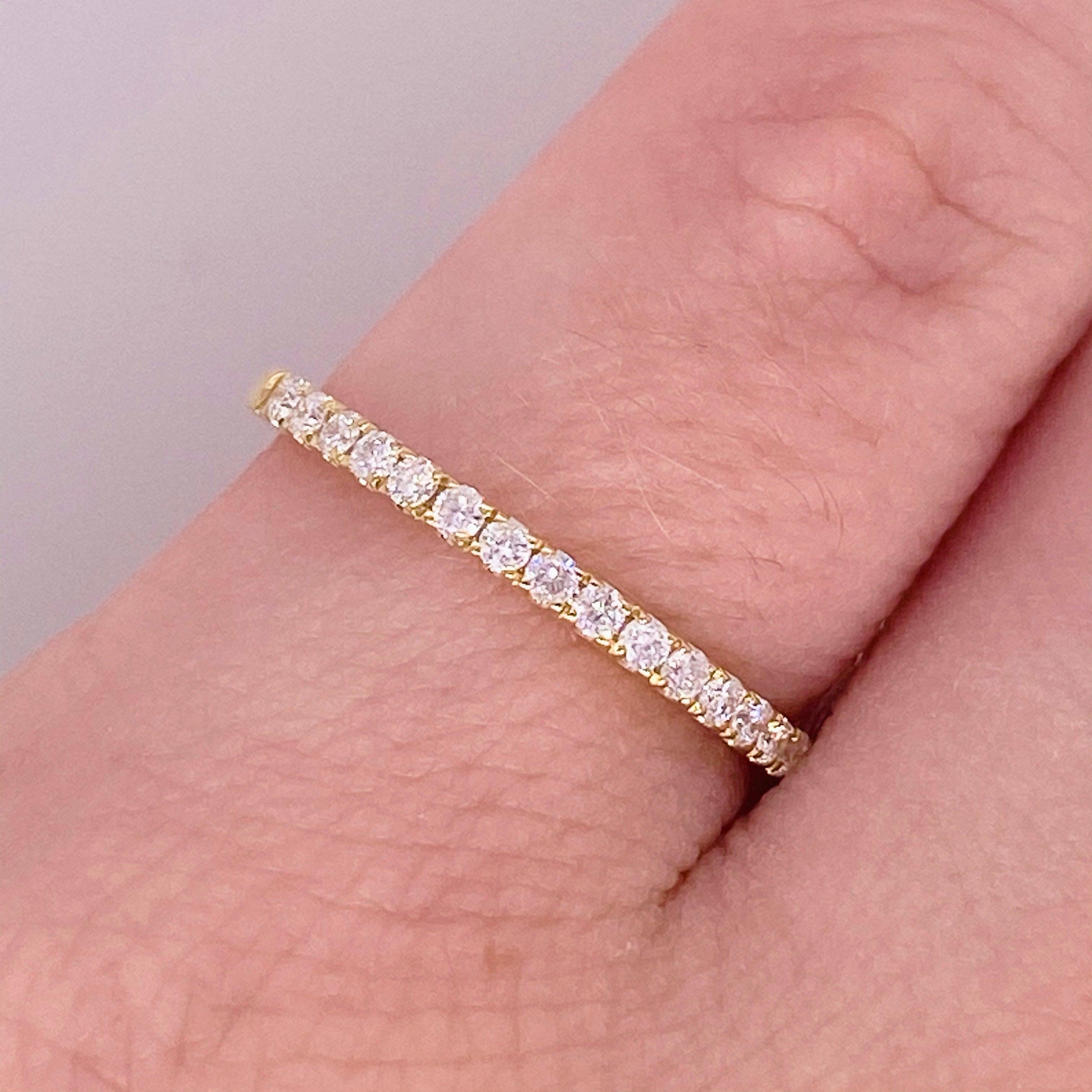 Im Angebot: Gelbgold-Diamantband, 14 Karat Gelbgold () 2