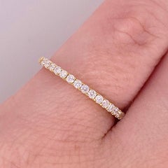 Gelbgold-Diamantband, 14 Karat Gelbgold