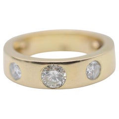 Diamantring aus Gold mit 0,95 in 14 Karat Gelbgold mit Diamanten