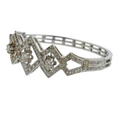 Gold Diamond Bangle Bracelet