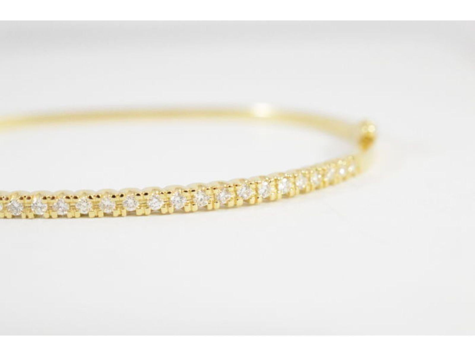 Contemporary Gold Diamond Bracelet For Sale