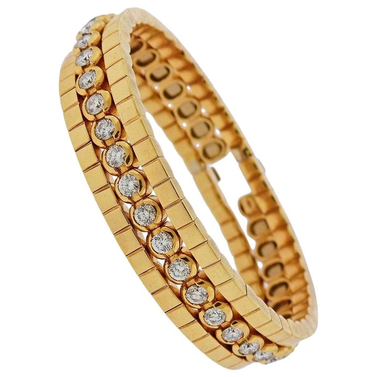 Gold Diamond Bracelet Set at 1stDibs