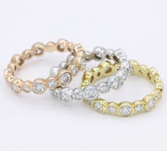 Gold Diamond 'Bubble' Band 1.29 Carat