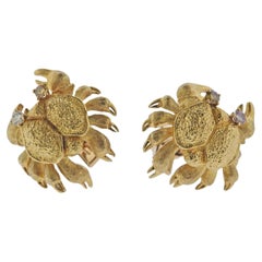 Gold Diamond Cancer Zodiac Cufflinks