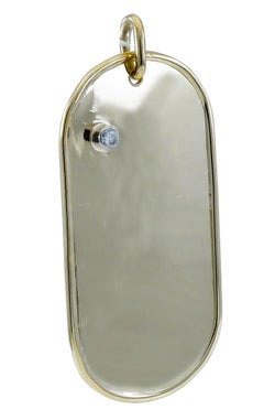 Gold and Diamond Cartier Dog Tag