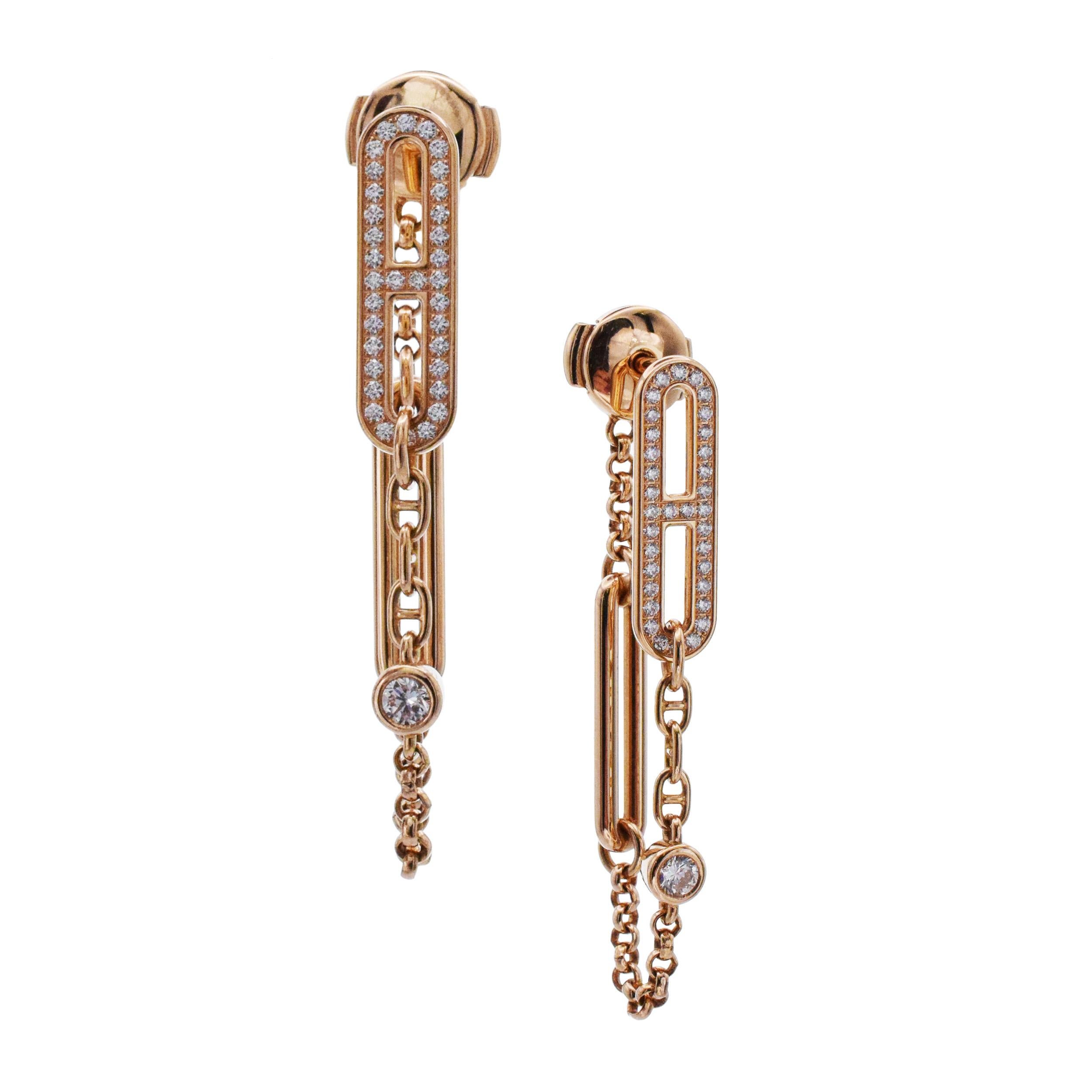 Orecchino Chaine D'Ancre in oro e diamanti di Hermes in vendita 3