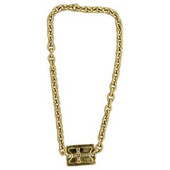 Gold Diamond Cross Chain Necklace
