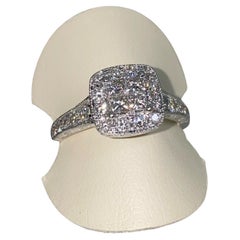 Gold & Diamond Cushion Shaped Cluster Ring in Illusion Setting by Michael Hill