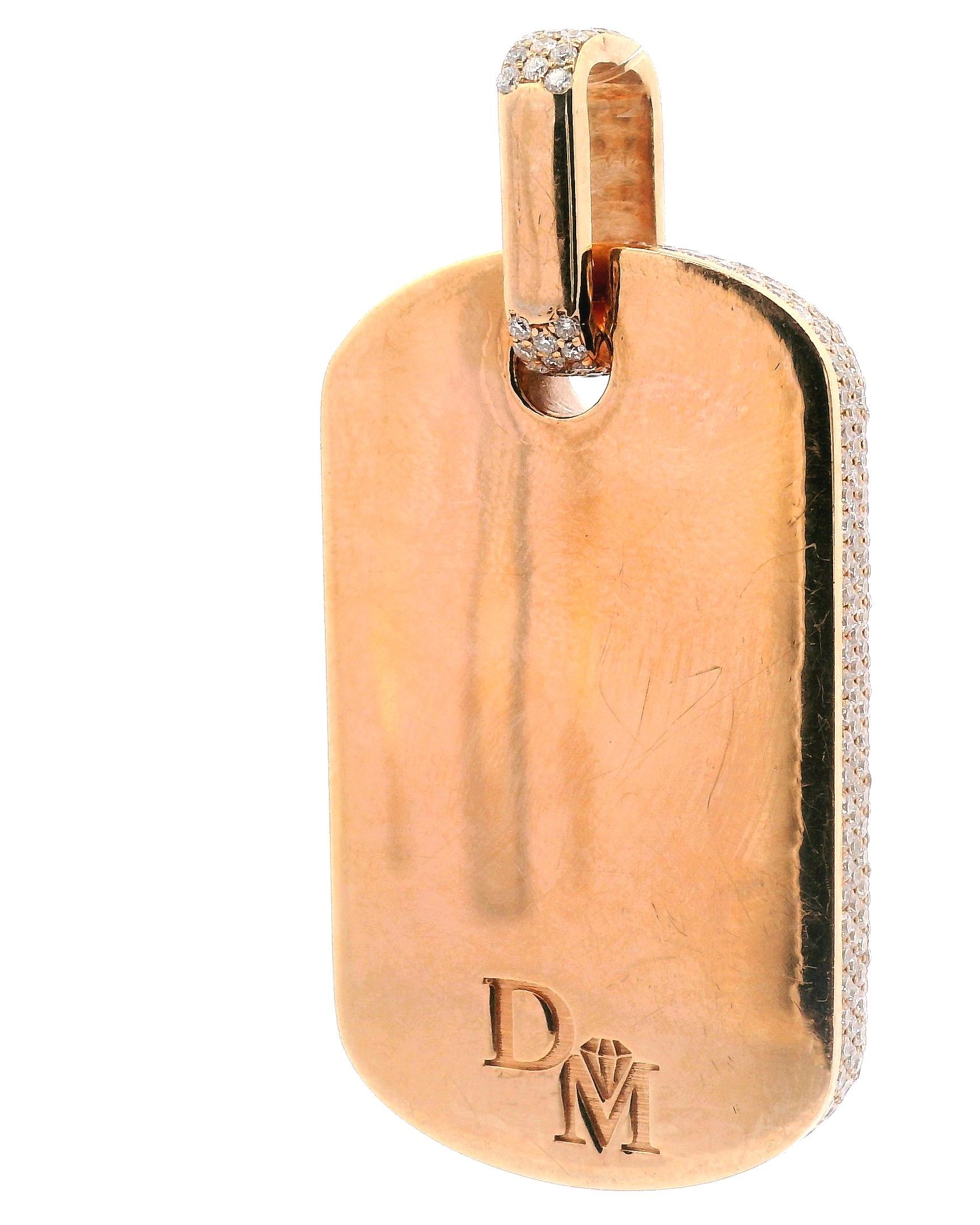 Pendentif chien en or avec diamant en vente 6