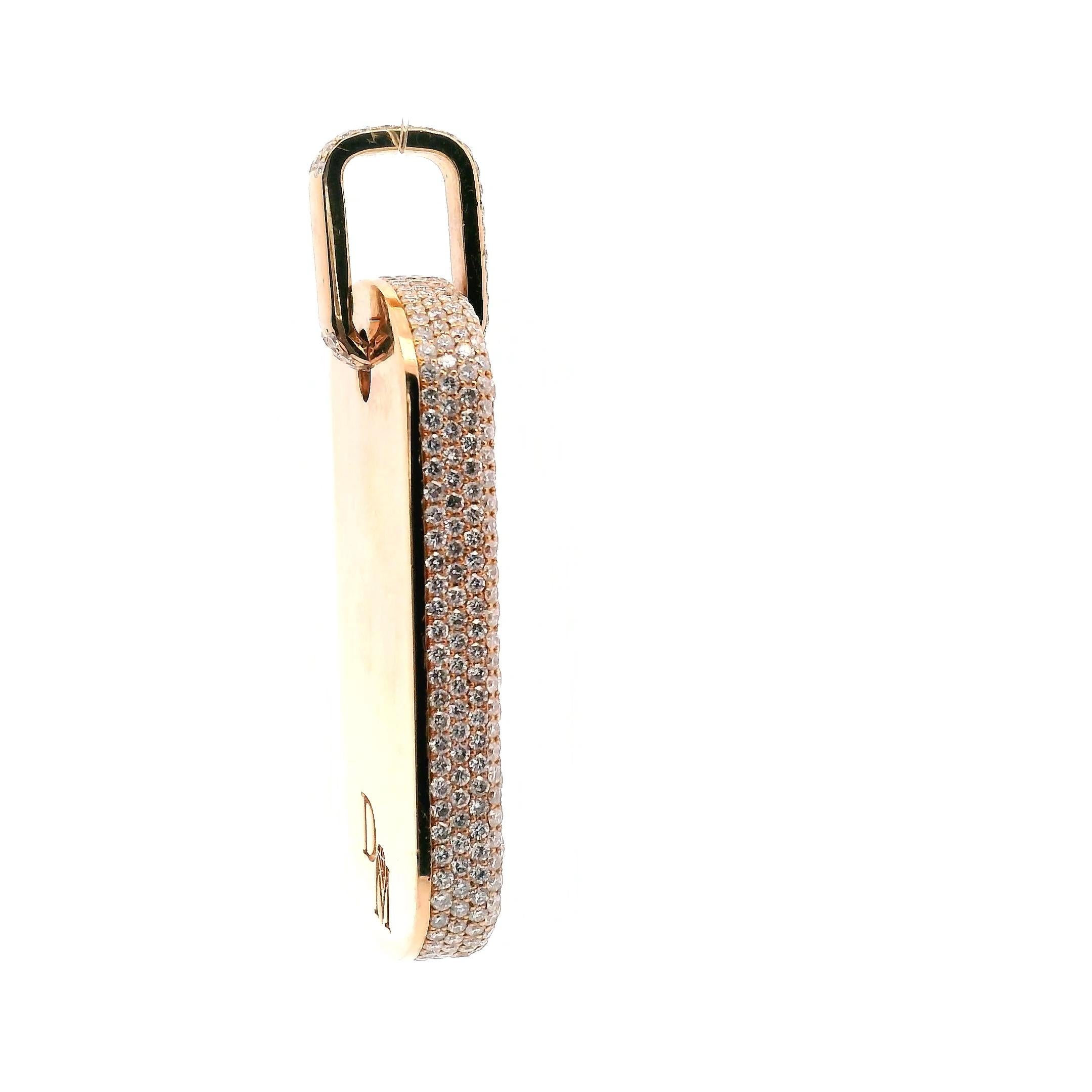 Pendentif chien en or avec diamant Bon état - En vente à Sausalito, CA