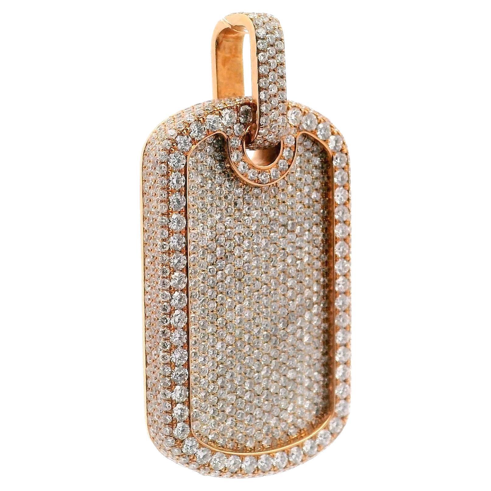 Pendentif chien en or avec diamant en vente