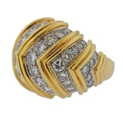 Gold Diamond Dome Ring