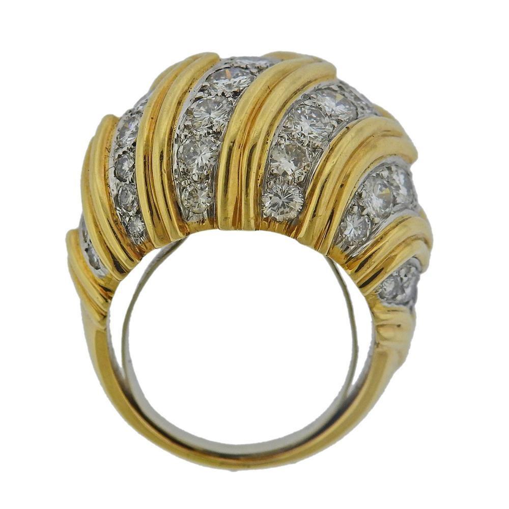 Bague en or avec dôme en diamant Excellent état - En vente à New York, NY