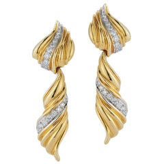 Gold & Diamond Earrings