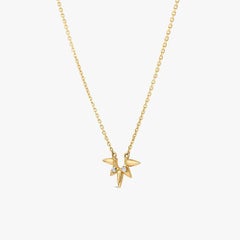 Gold & Diamond Half Sun Necklace