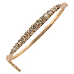 Bracelet ligne en or et diamants:: Pays-Bas:: 19e siècle