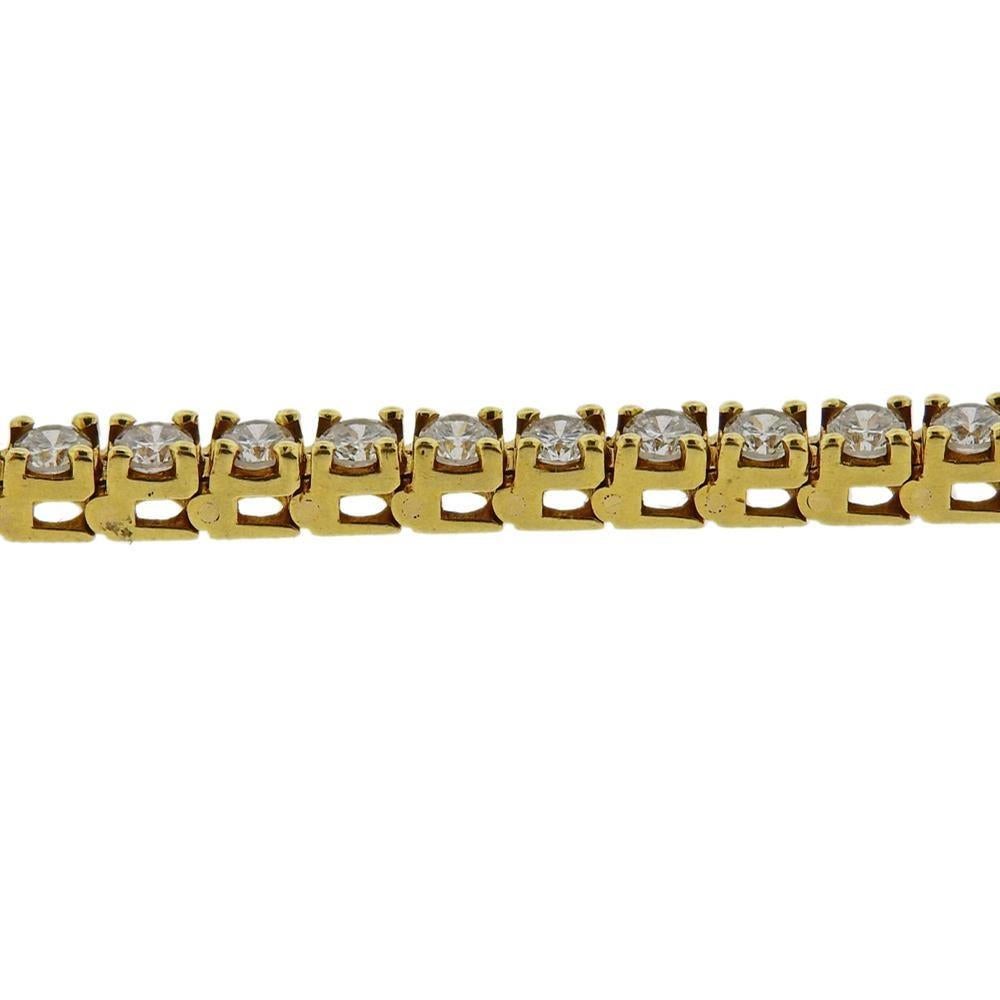 Gold Diamond Line Tennisarmband im Zustand „Hervorragend“ im Angebot in New York, NY