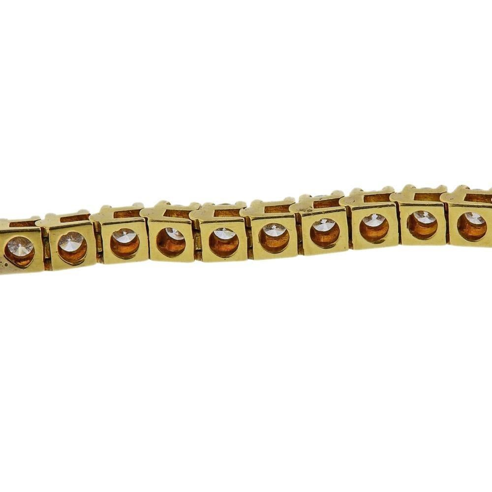 Women's Gold Diamond Line Tennis Bracelet For Sale