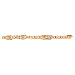 Gold Diamond Link Bracelet 1 Carat Total