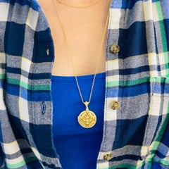 Filigree Diamond Locket 1", Vintage Inspired 14K Yellow Gold, MADE TO ORDER 6wks