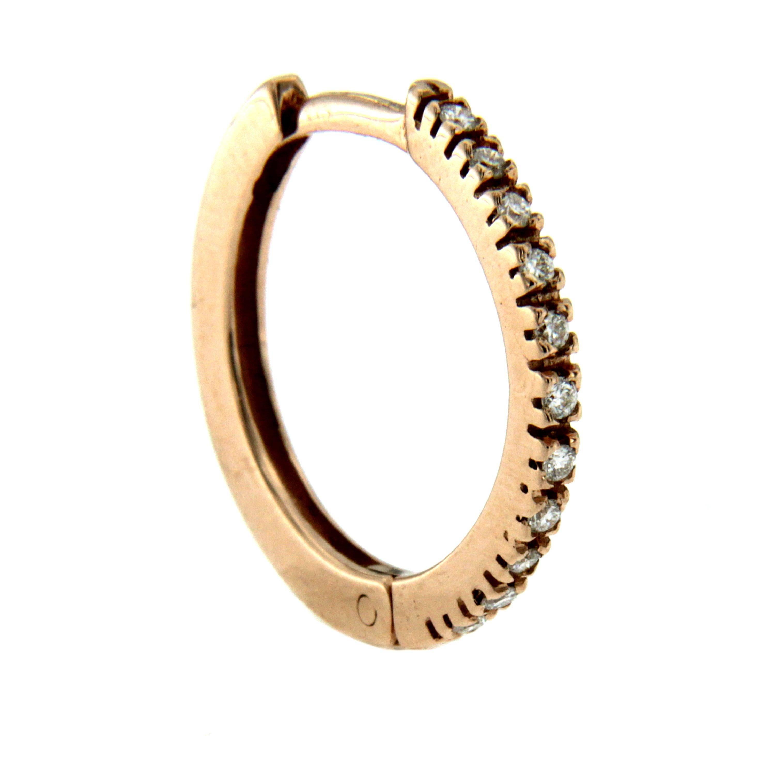 Gold-Diamant-Mini-Reif-Ohrringe im Angebot 1