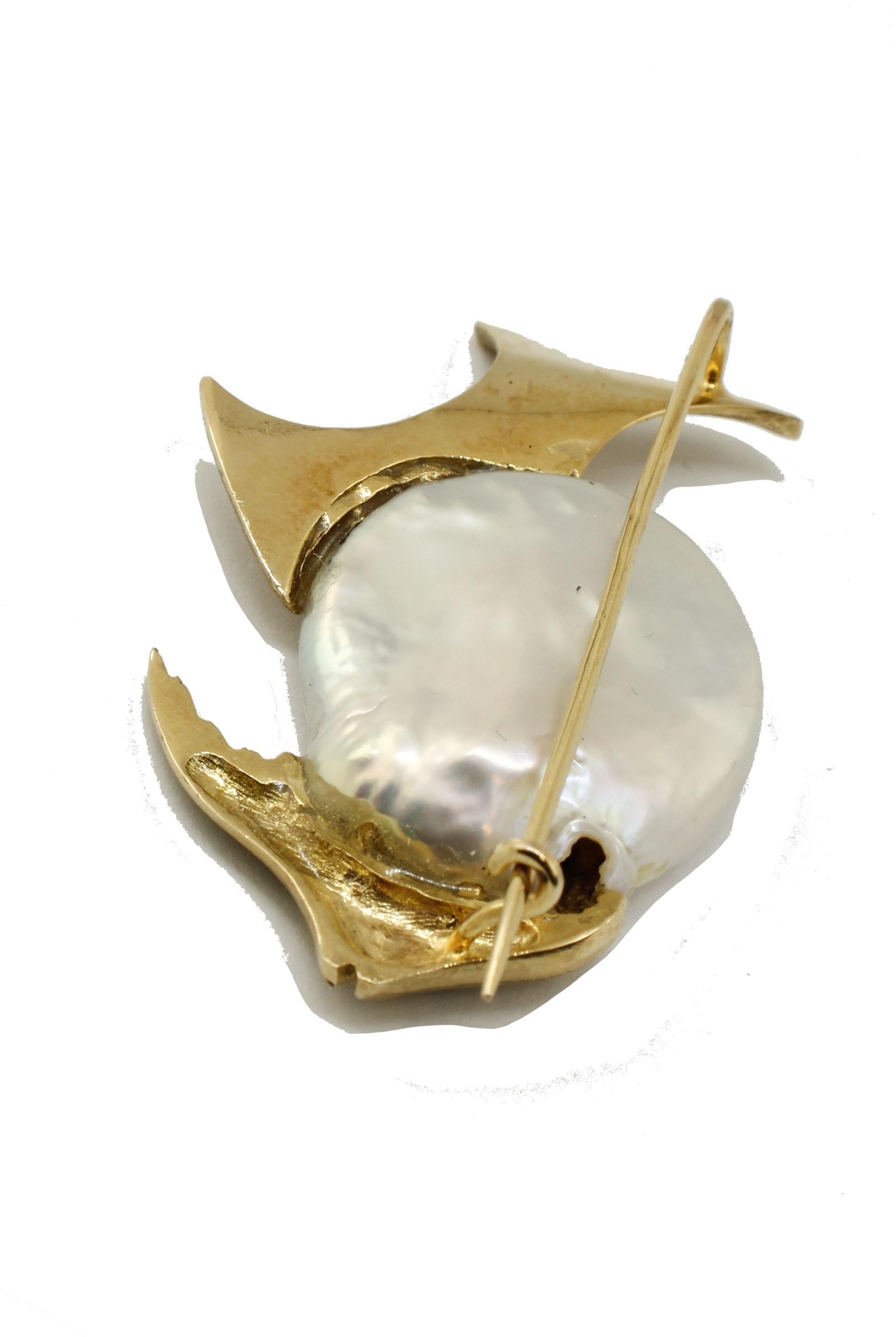 mother of pearl brooch