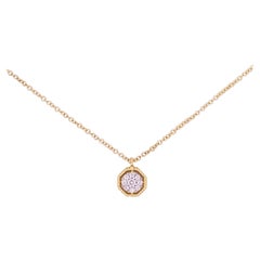 Gold Diamond Necklace, 14 Karat Gold Gabriel & Co. 9 Pave Diamond, NK5946Y45JJ