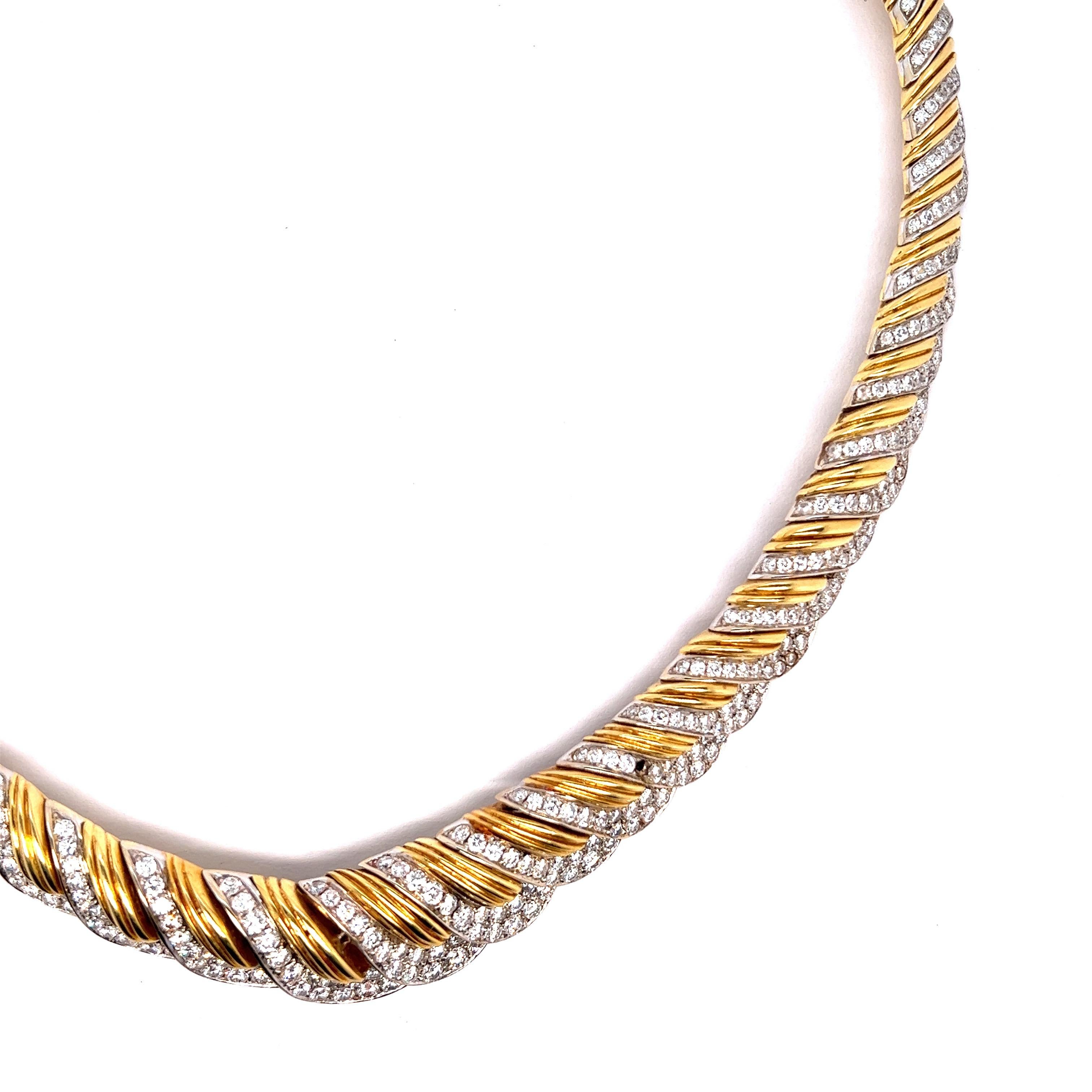 Women's Gold Diamond Necklace  For Sale