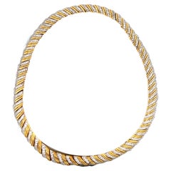 Vintage Gold Diamond Necklace 