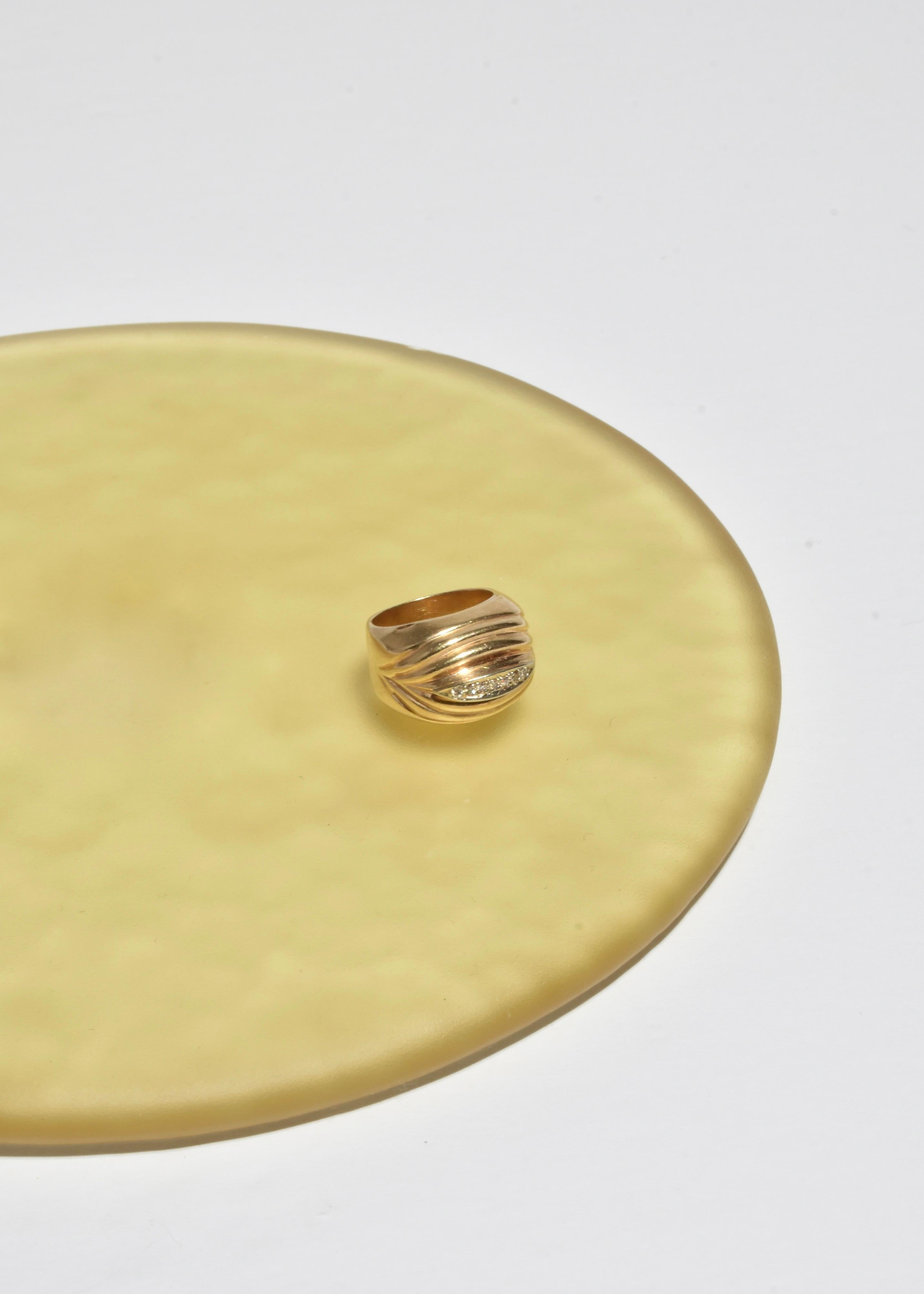Gold Diamond Pinky Ring In Good Condition In Richmond, VA